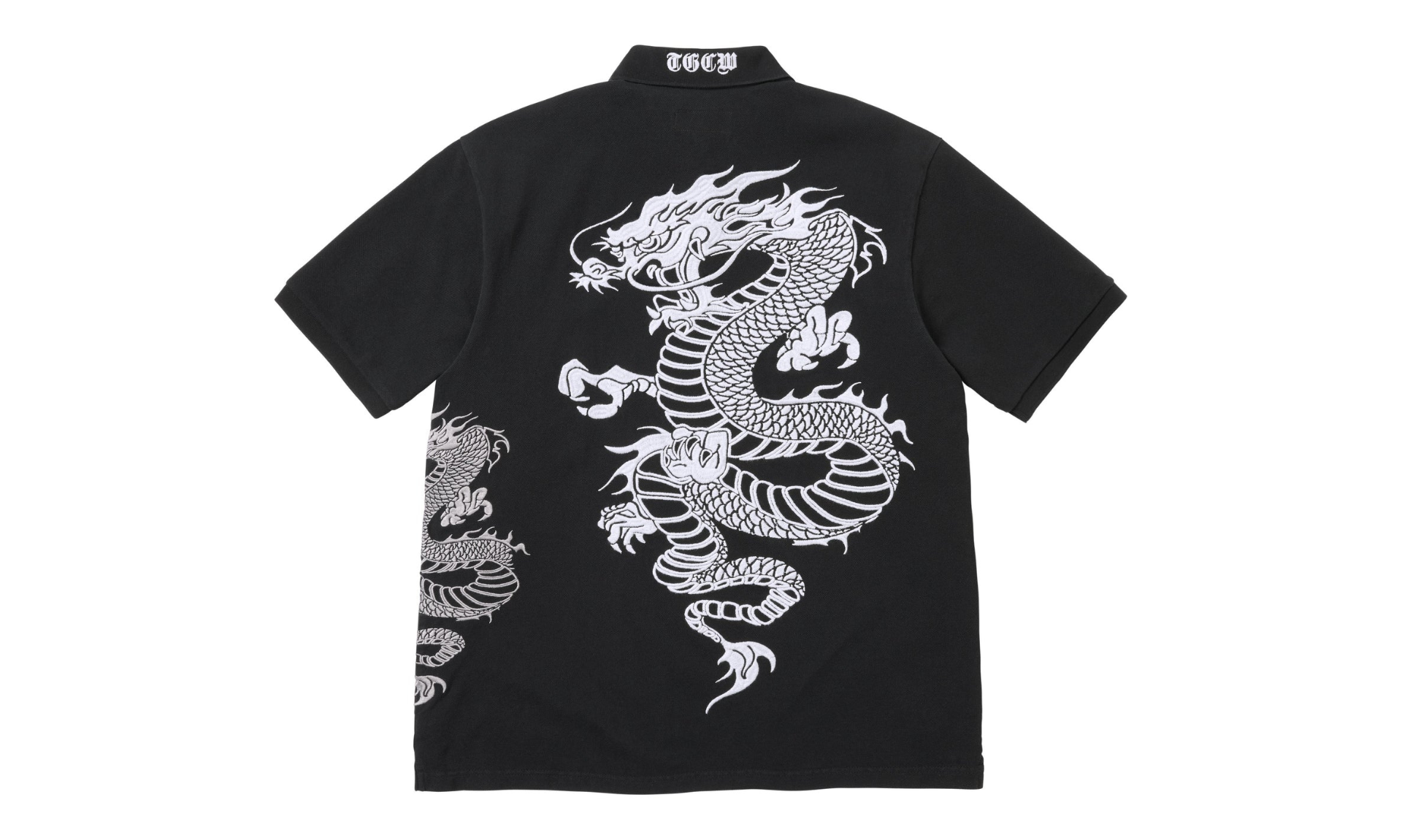 Supreme The Great China Wall Dragon Polo Black | Limited Sneakers