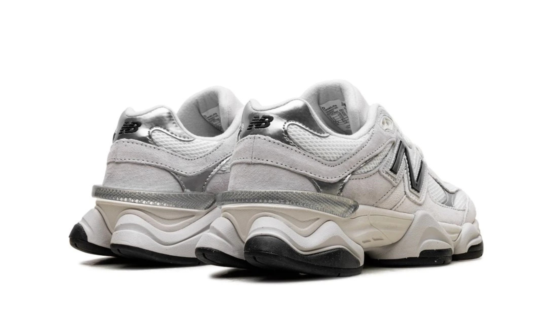 New Balance 9060 White Black Metallic Silver | OVERCEZ