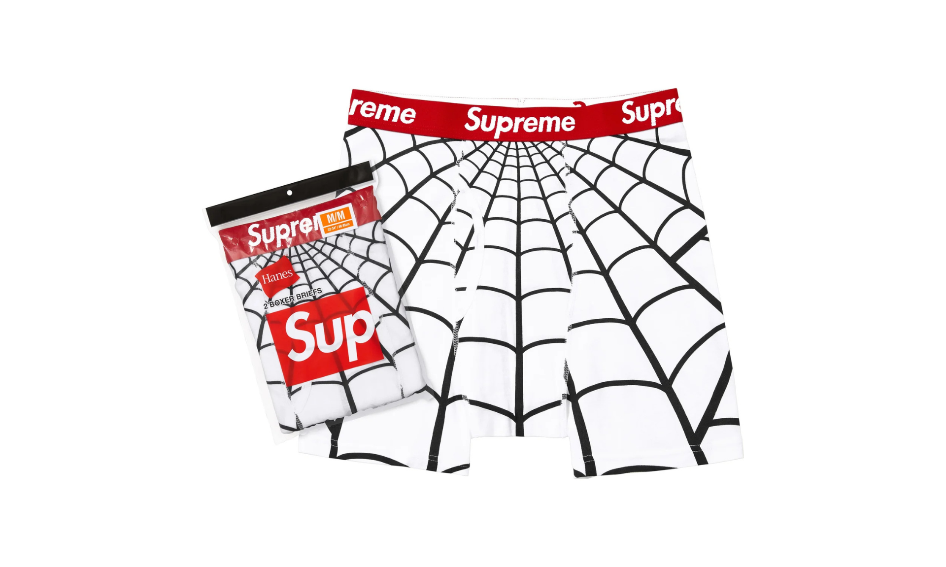 The Supreme Hanes Spider-Man Boxer Briefs White (1 pc) | Limited