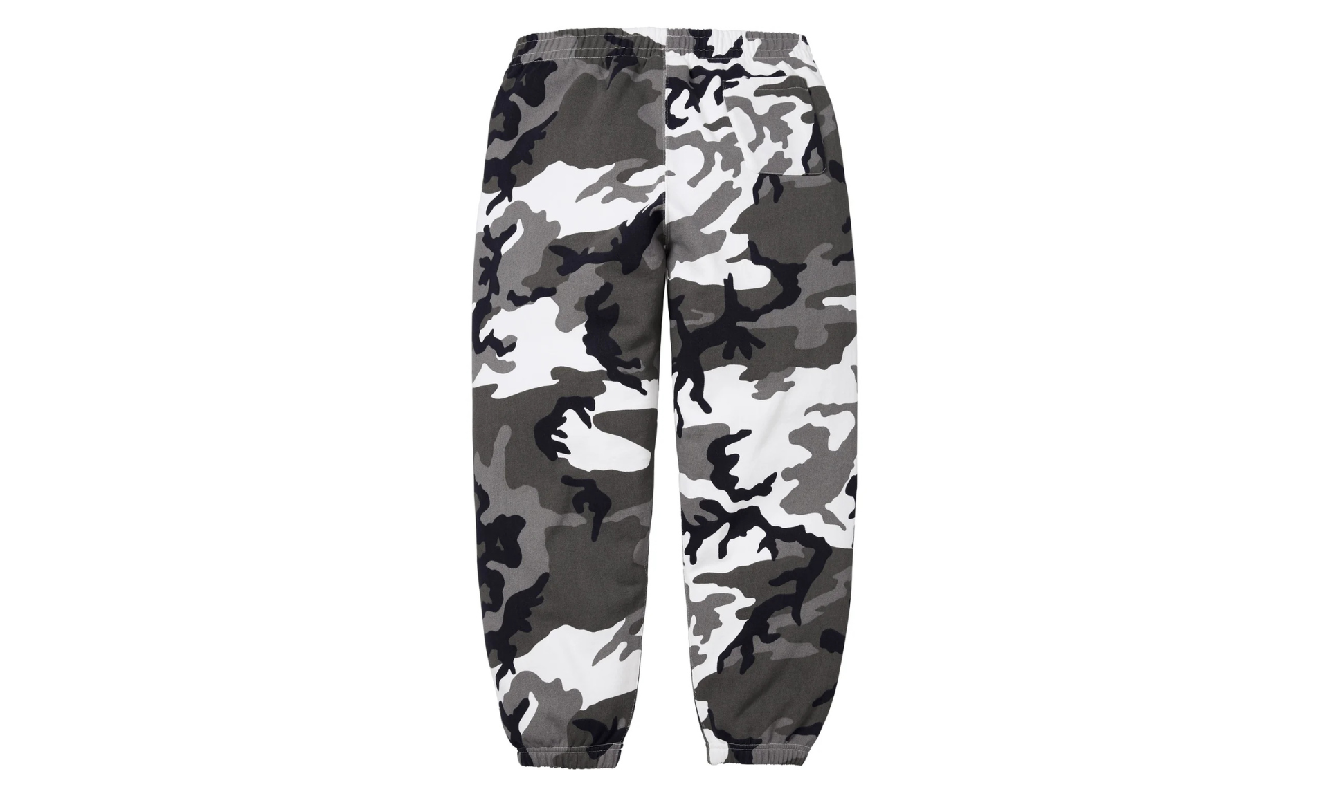 Supreme Satin Applique Sweatpant Snow Camo | OVERCEZ