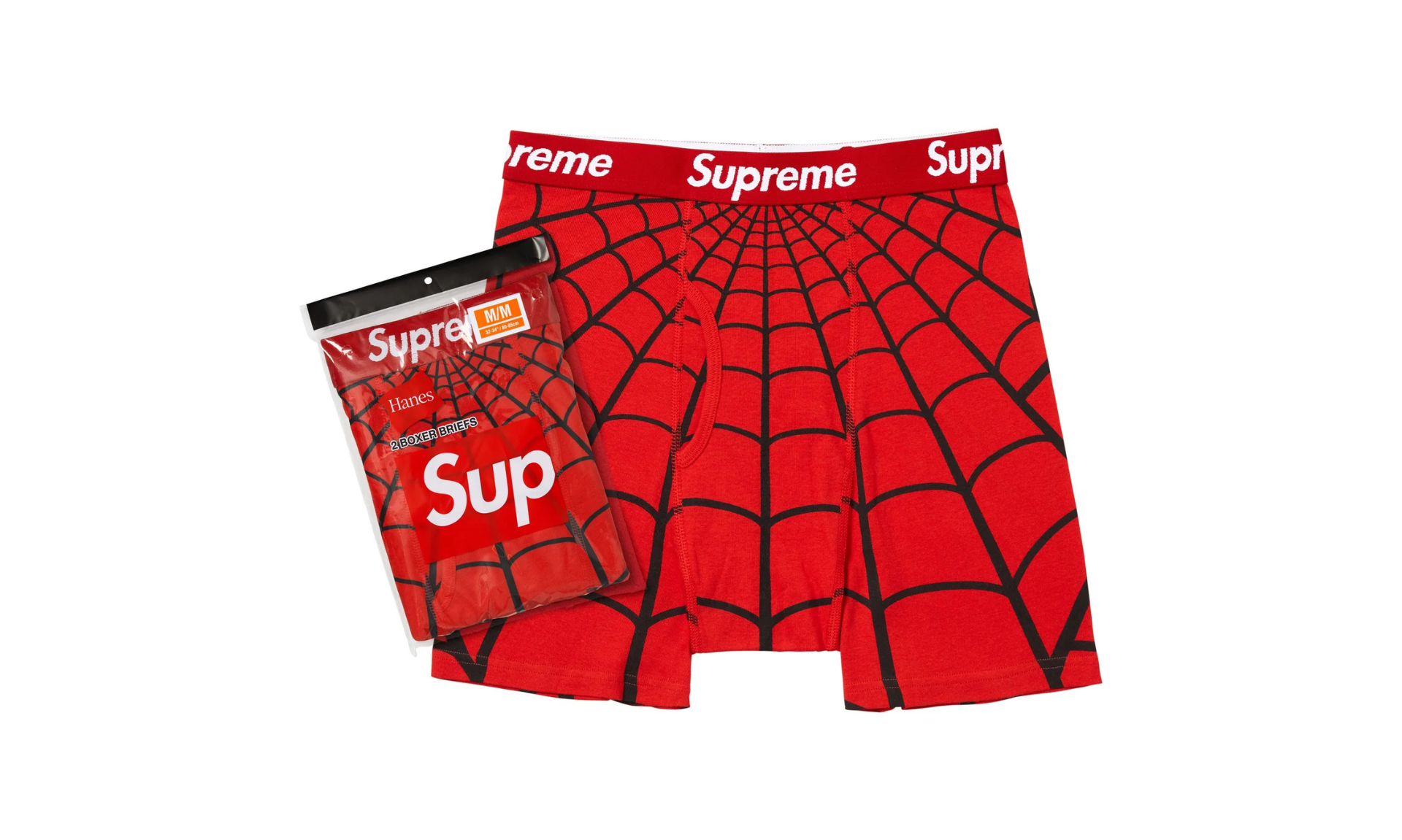 下着・アンダーウェア Supreme Hanes Spider-Man Boxer Briefs 3 The Supreme Hanes Spider-Man Boxer Briefs Red (1 pc) | Limited