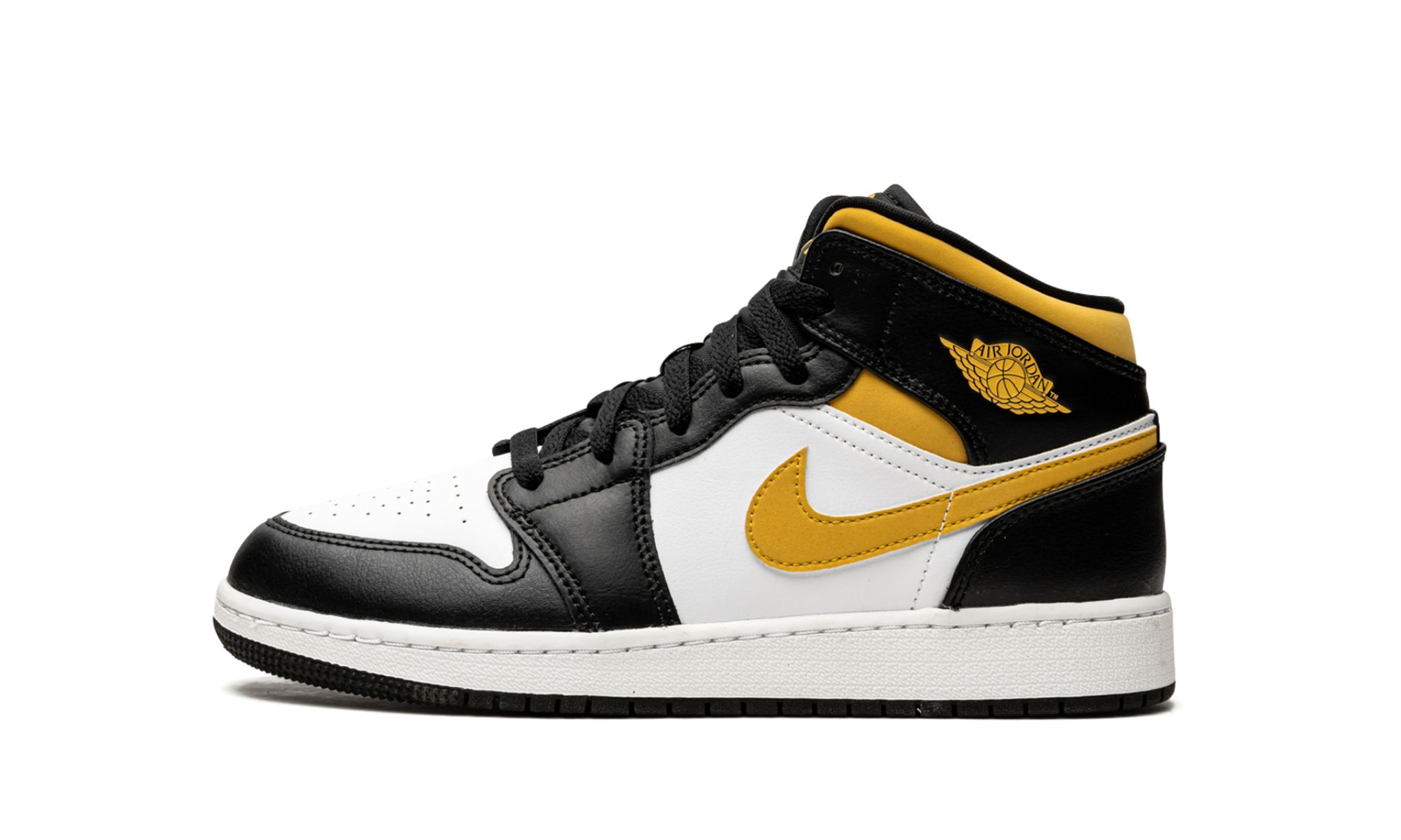 Air Jordan 1 Mid White Pollen Black 37.5 (CANCER FIGHTERS)