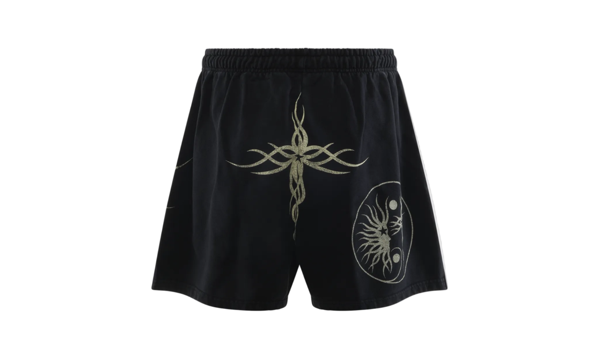 Hellstar Flame Yang Shorts Black | OVERCEZ