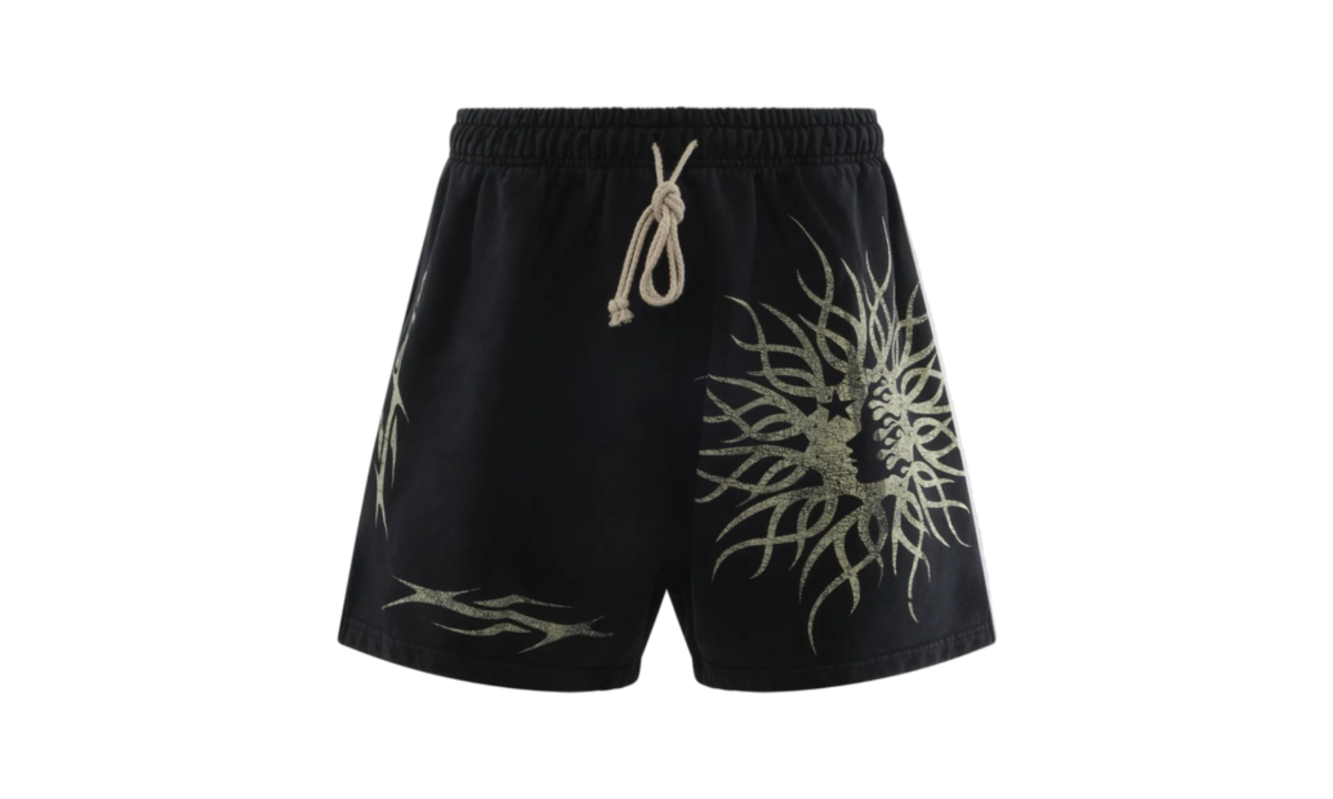 Hellstar Flame Yang Shorts Black | OVERCEZ