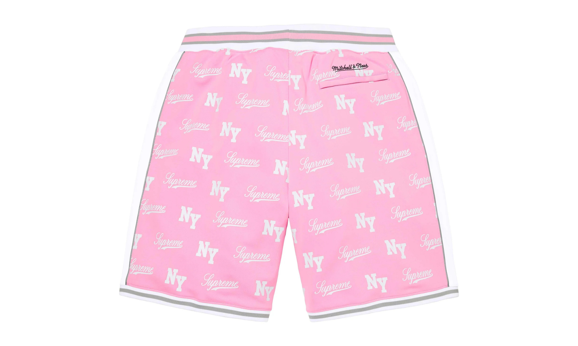 Supreme Mitchell & Ness Monogram Short Pink | OVERCEZ