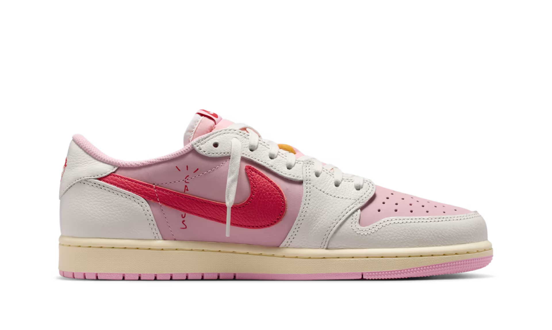 Air Jordan 1 Retro Low OG SP Travis Scott Sail Tropical Pink | OVERCEZ