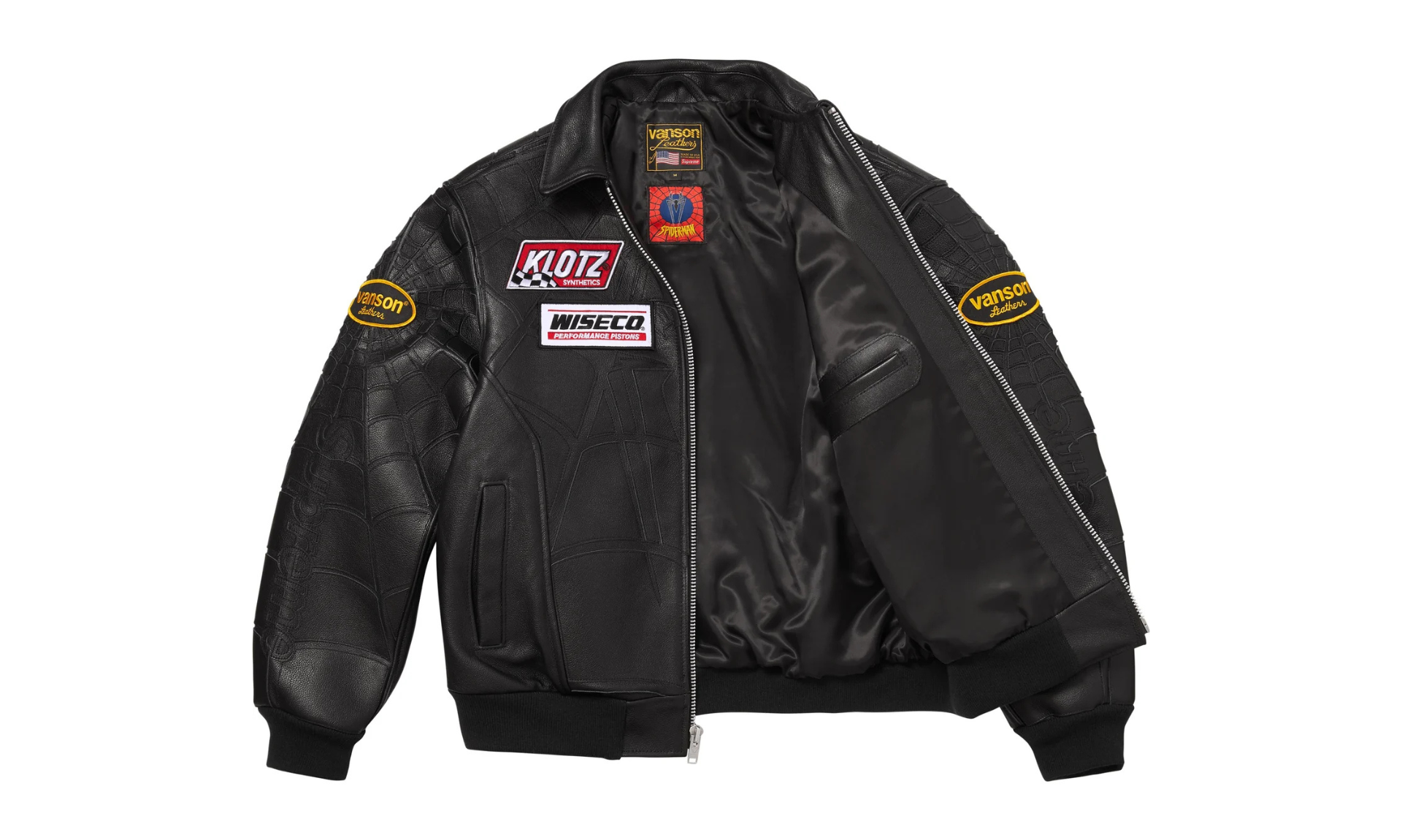 Supreme x Vanson Leathers Spider-Man Jacket Black | OVERCEZ