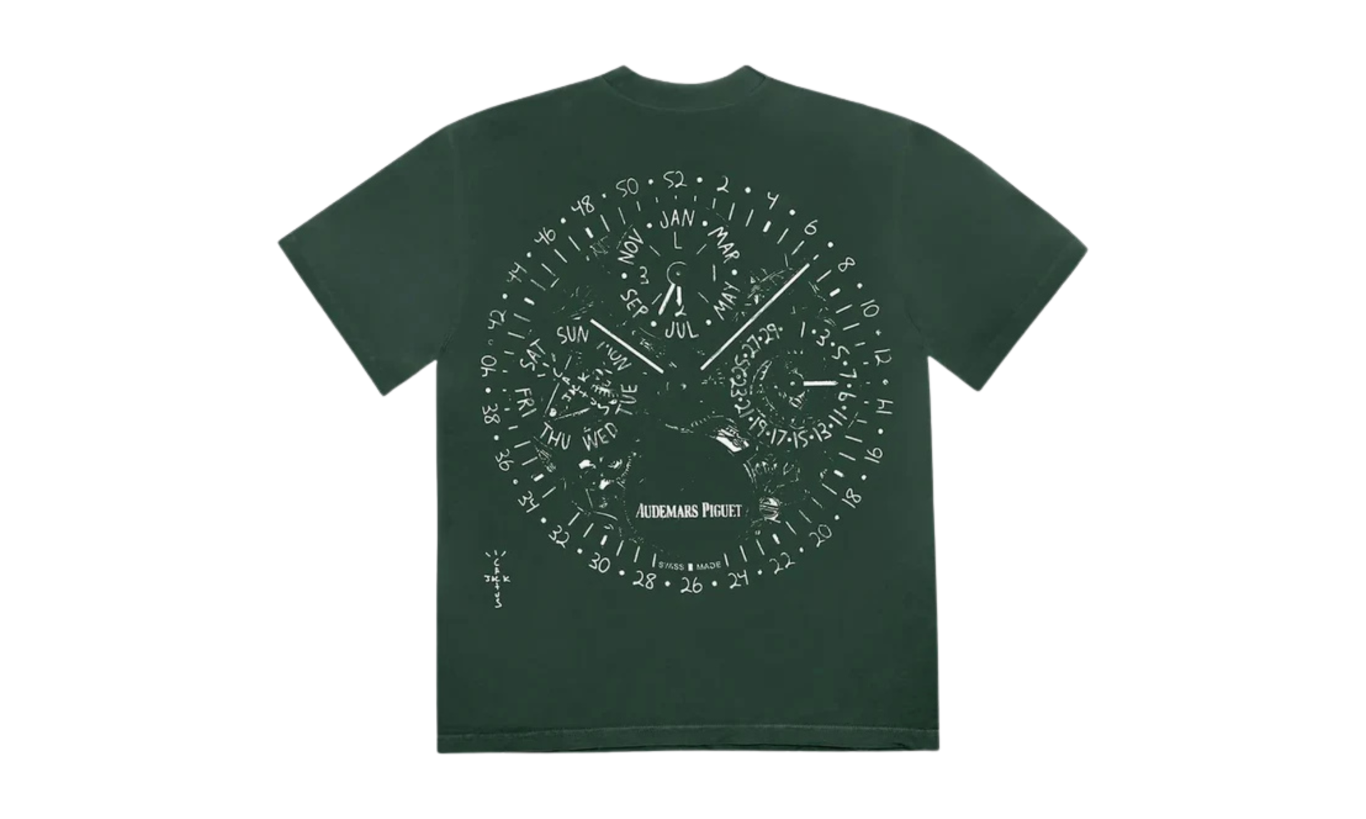 Travis Scott CJ x Audemars Piguet Watch Face Tee Green | OVERCEZ