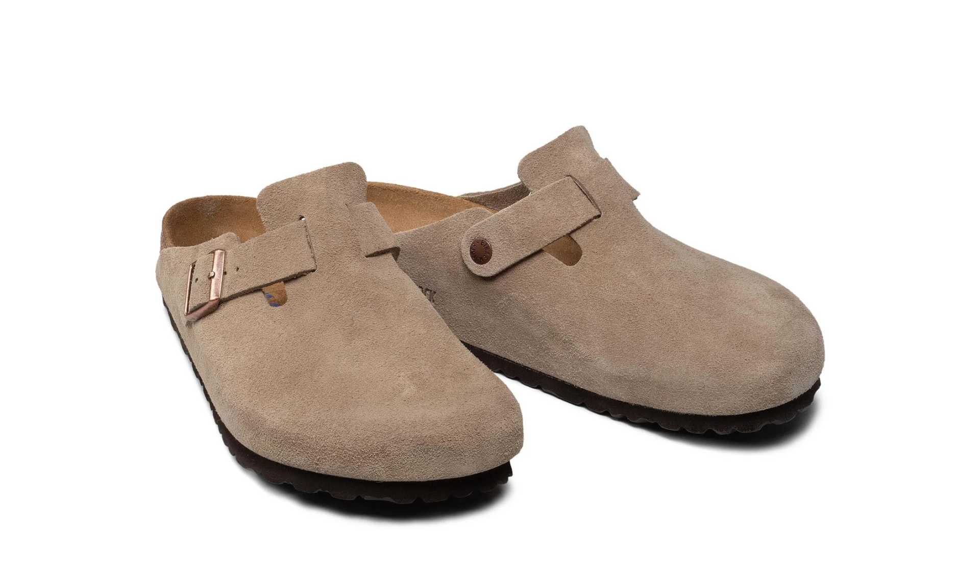 Birkenstock Boston Soft Footbed Suede Taupe