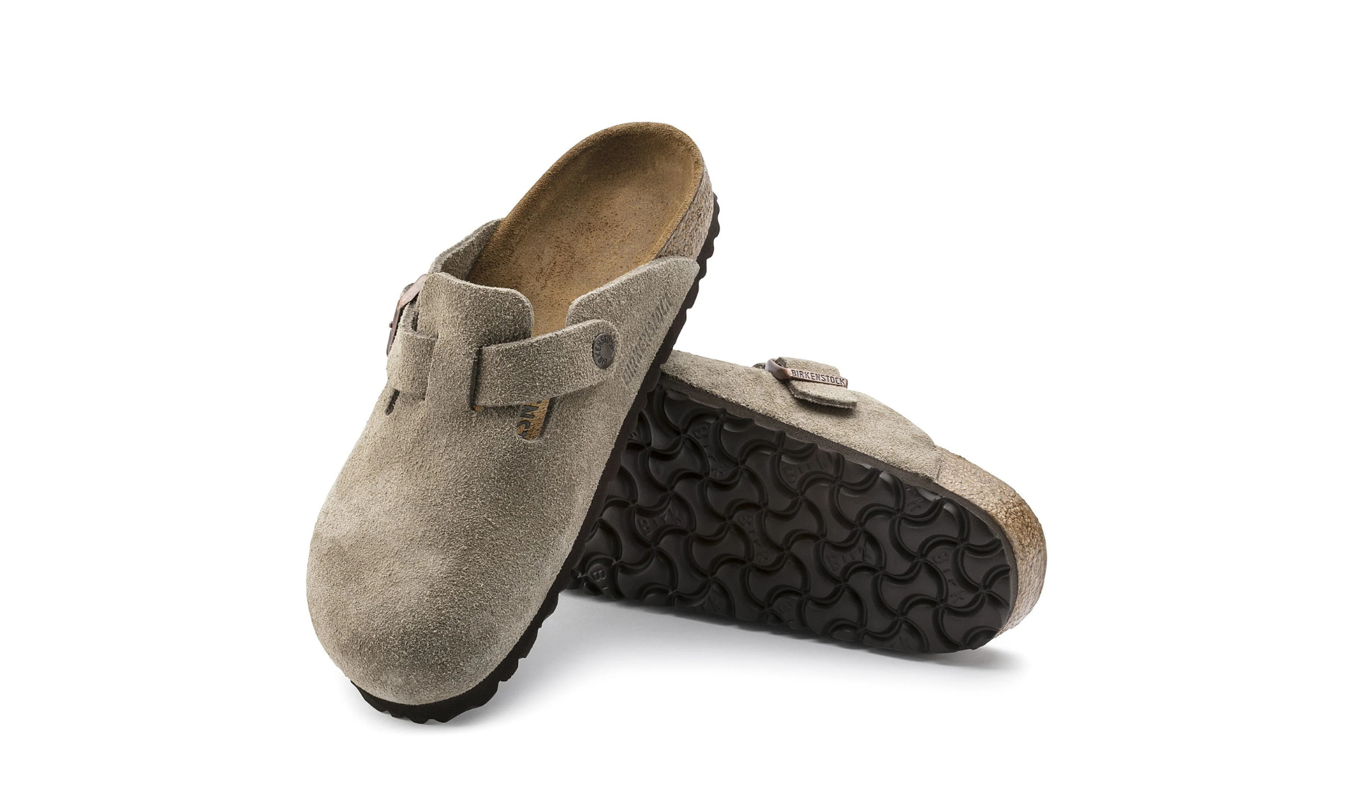 Birkenstock Boston BS Suede Taupe | OVERCEZ