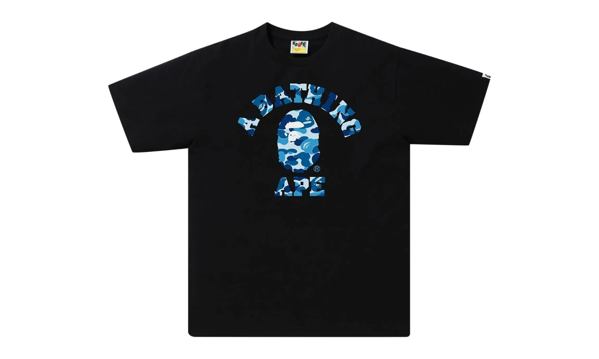 BAPE ABC Camo College Tee Black Blue