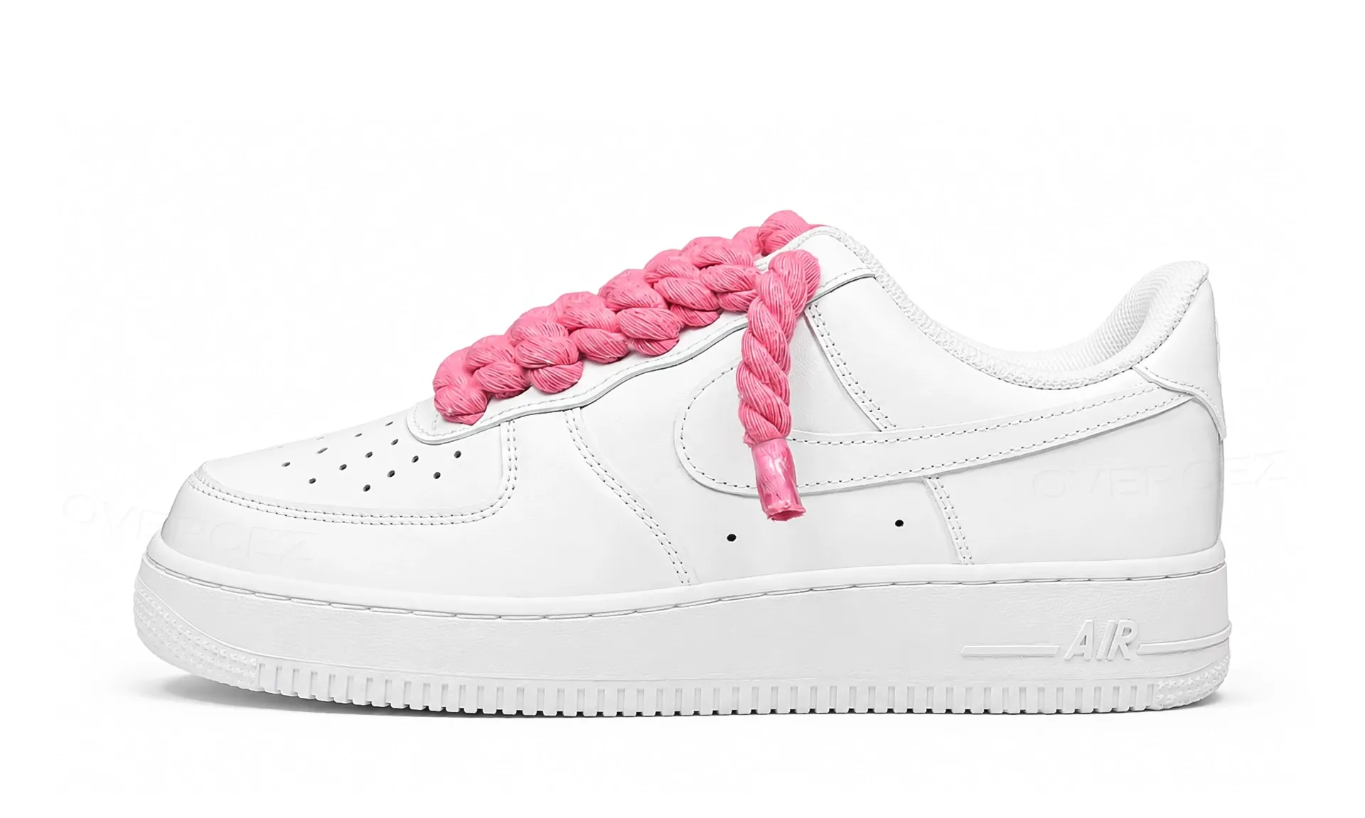 Nike Air Force 1 Low White Rope Laces Light Pink