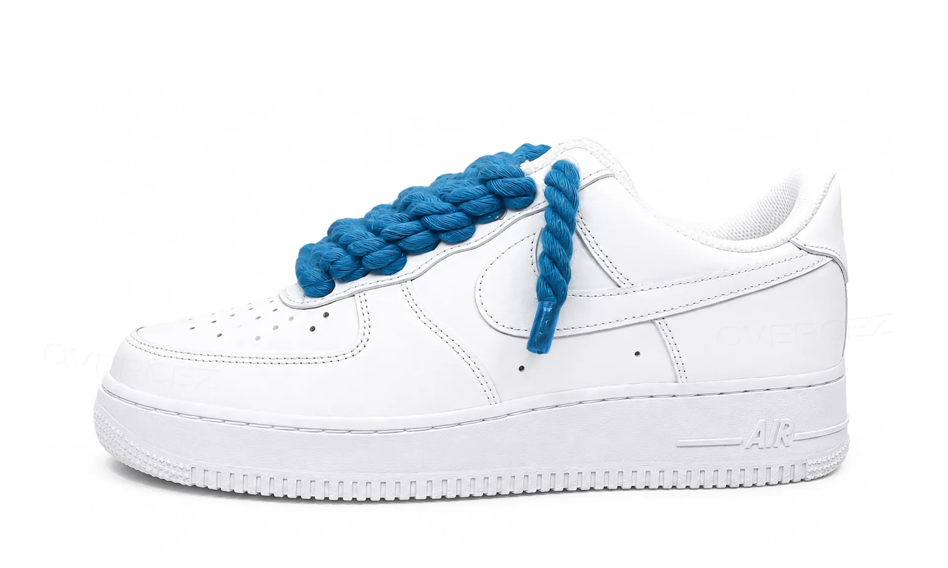 Nike Air Force 1 Low White Rope Laces Blue