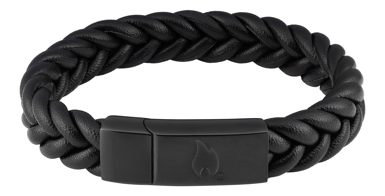 Braided leather bracelet