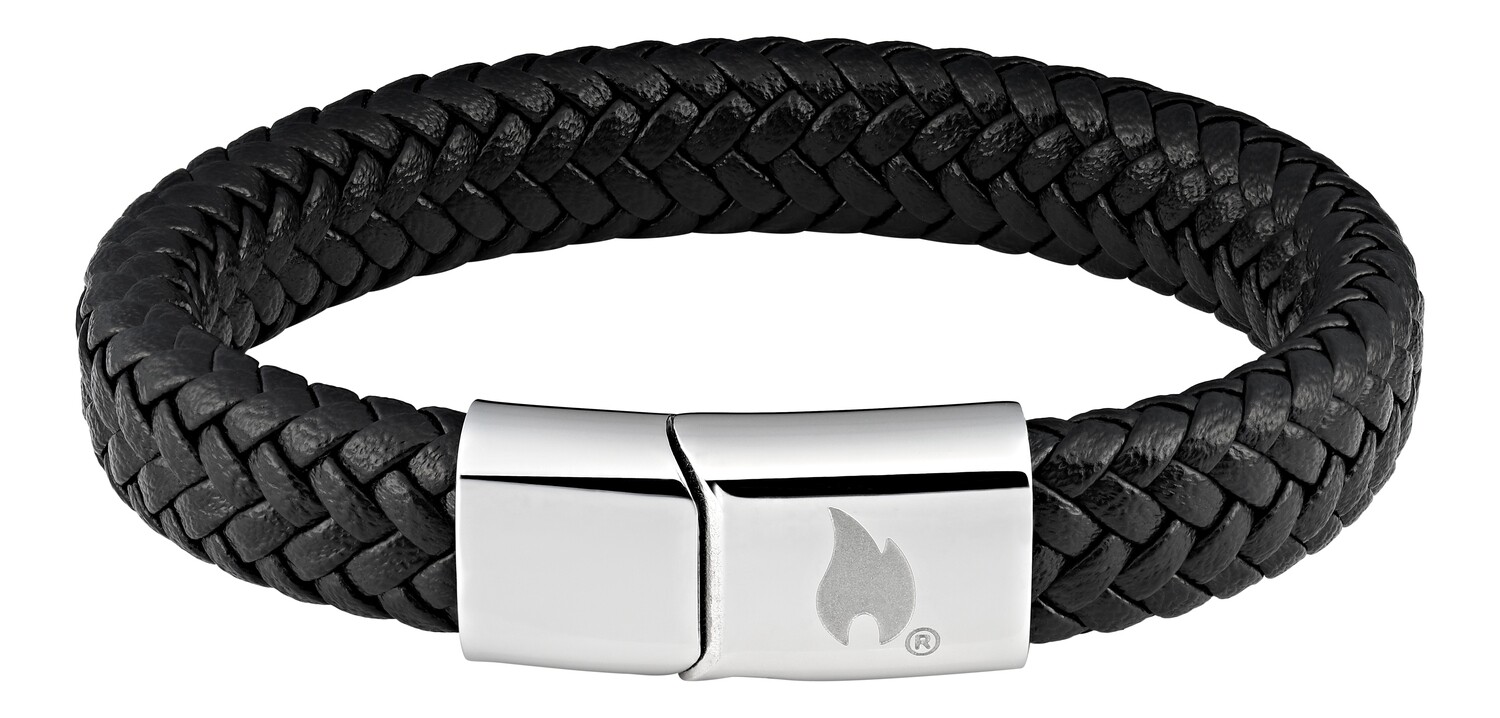 Braided leather bracelet