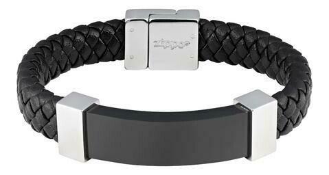 Steel Braided Leather Bracelet
