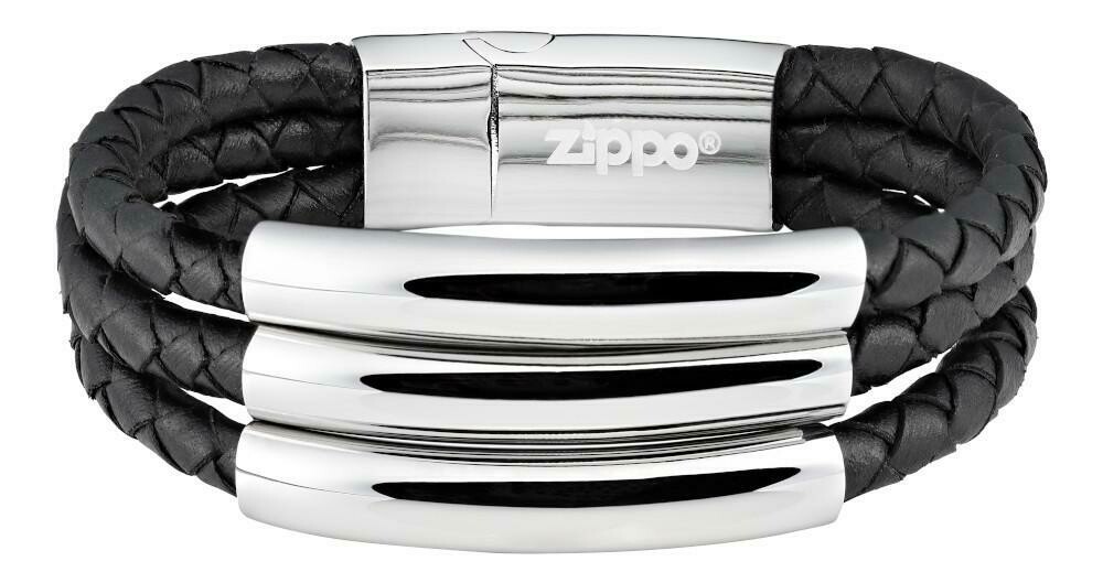Steel Braided Leather Bracelet