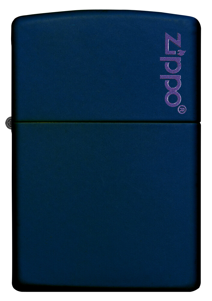 Classic Navy Matte Zippo Logo