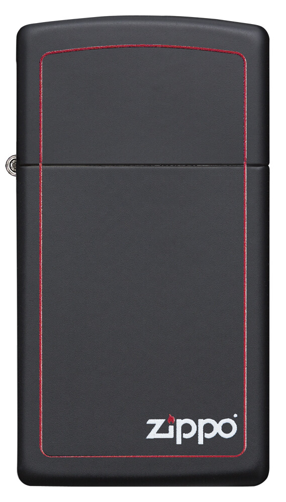 Slim® Black Matte with Red Border