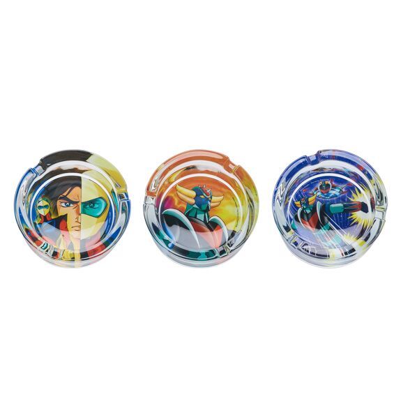 CH GOLDORAK ROUND GLASS ASHTRAY