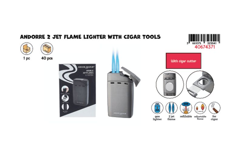 SM DBL BLUE FLAME/CIG CUTTER ANDORRE DL1