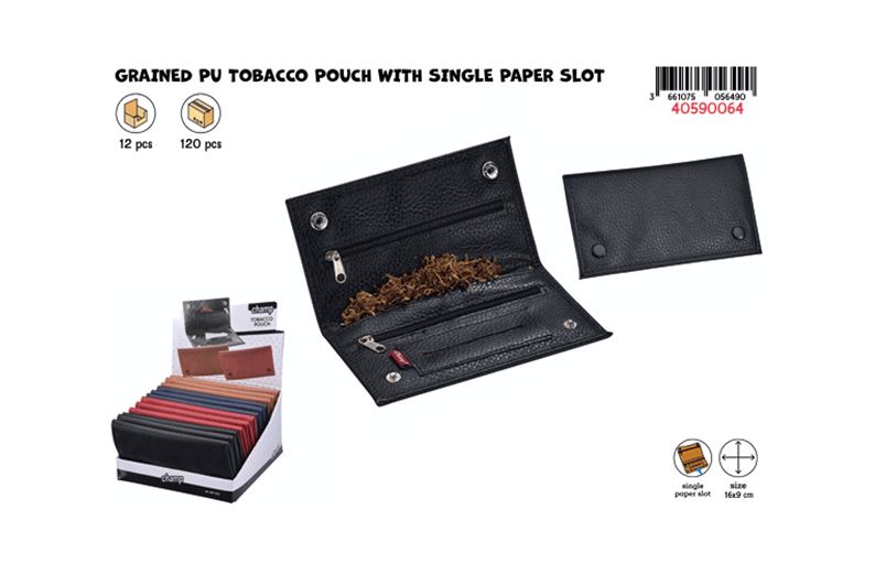 CH GM GRAINED PU TOBACCO POUCH DL-12