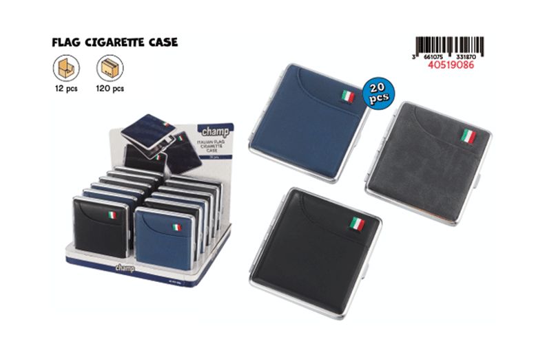 CH CIG CASE 20PCS ITALIAN FLAG DL-12