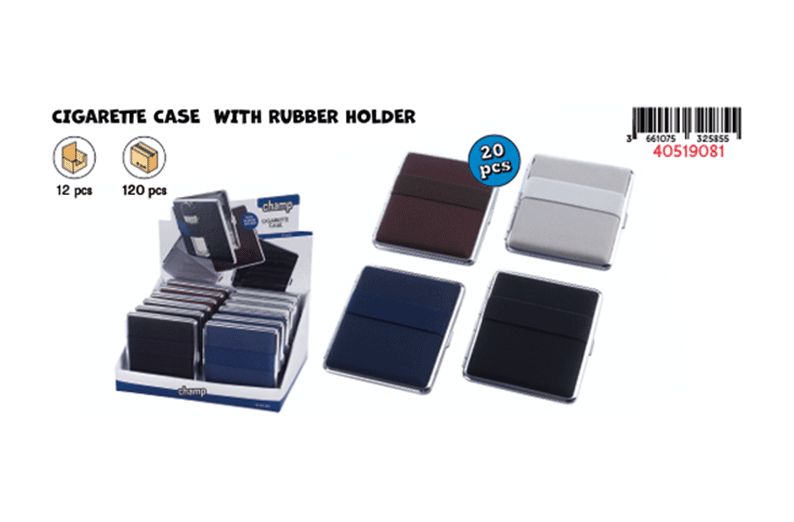 CH CIG CASE WITH RUBBER HOLDER DL-12