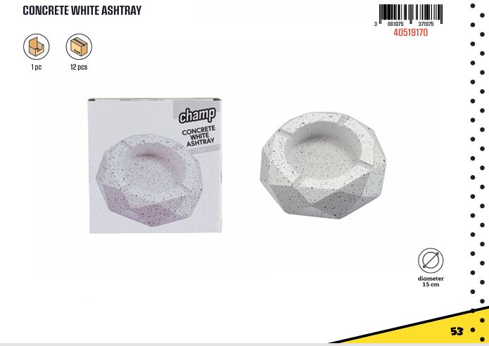 CH CONCRETE WHIT ASHTRAY GB