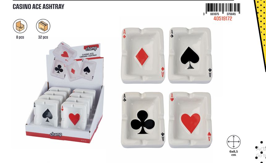 CH CASINO ACE ASHTRAY DL-8