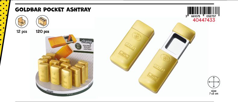 CH GOLDBAR POCKET ASHTRAY DL-12