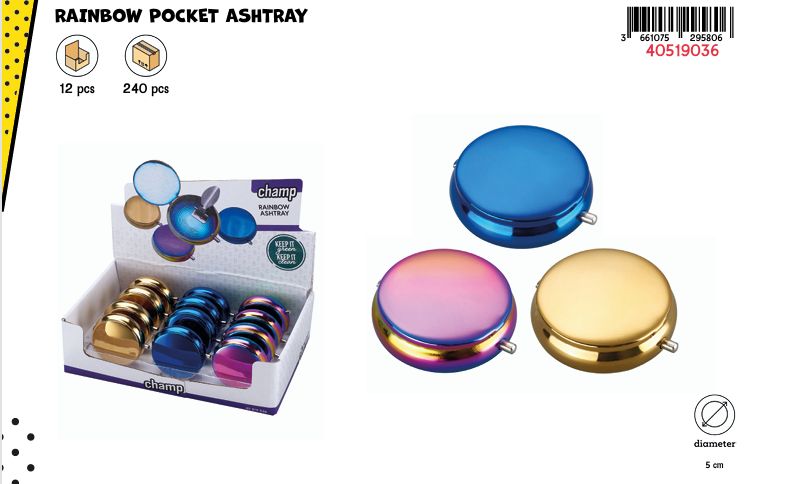 CHAMP POCKET ASHTRAY RAINBOW DL-12