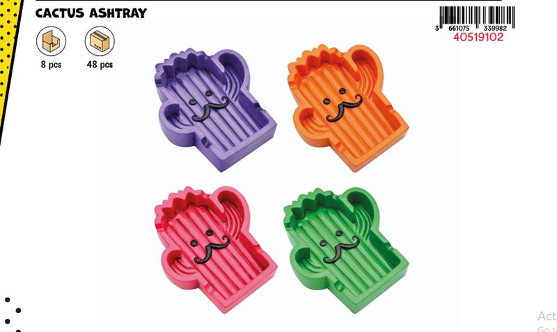 CH CACTUS ASHTRAY ASS-8