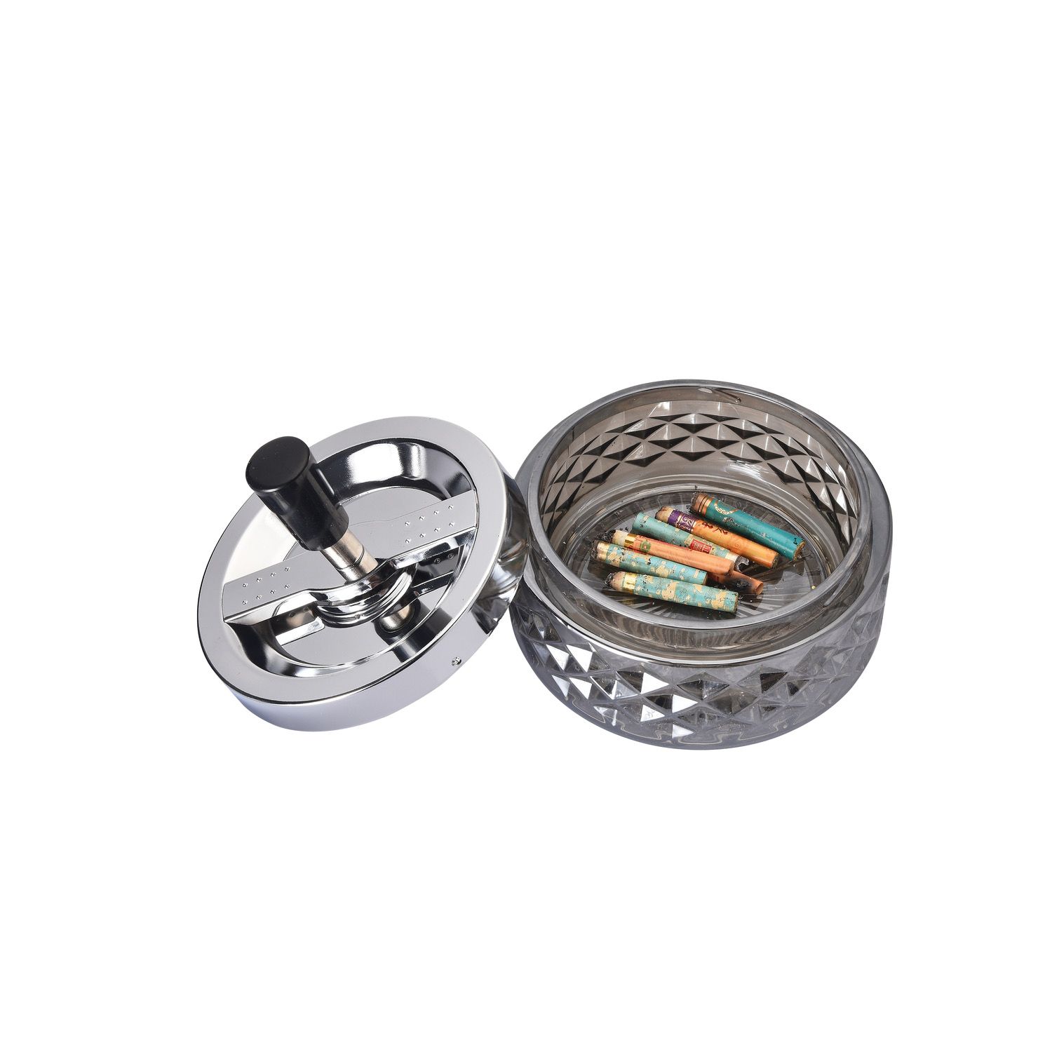 CH GLASS PUSH ASHTRAY DL-1