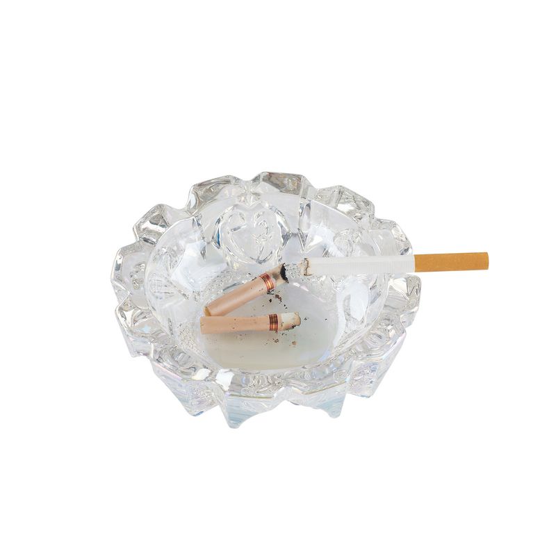 CH RAINBOW ROUND GLASS ASHTRAY