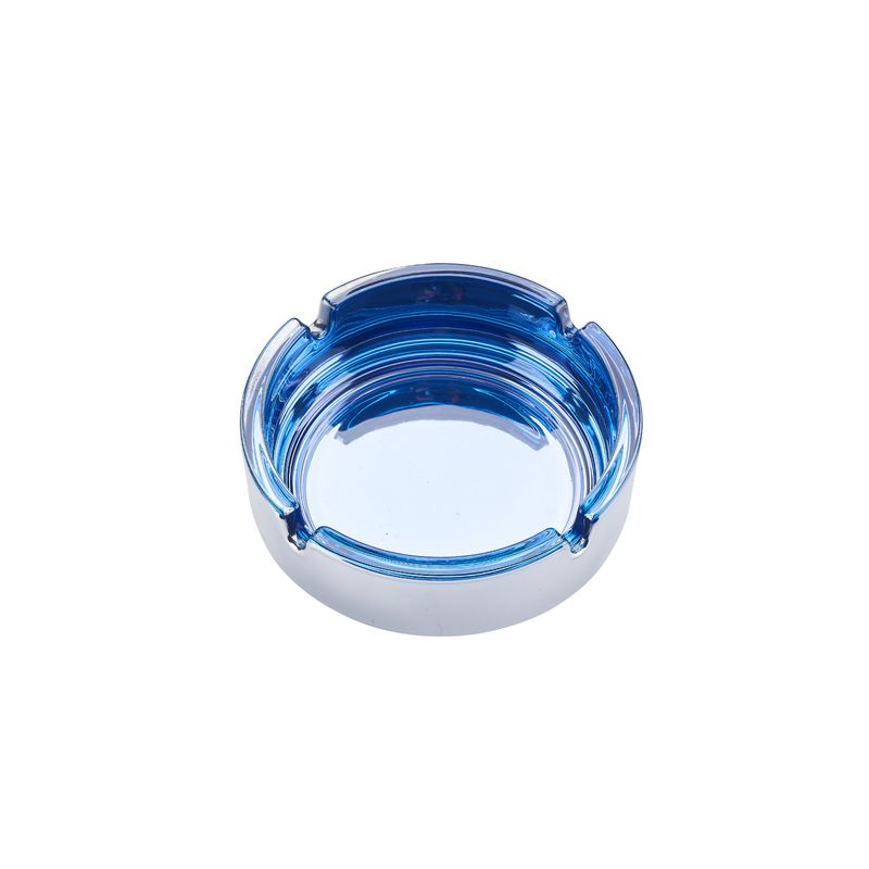 CH ROUND COL PLATING GLASS ASHTRAY 