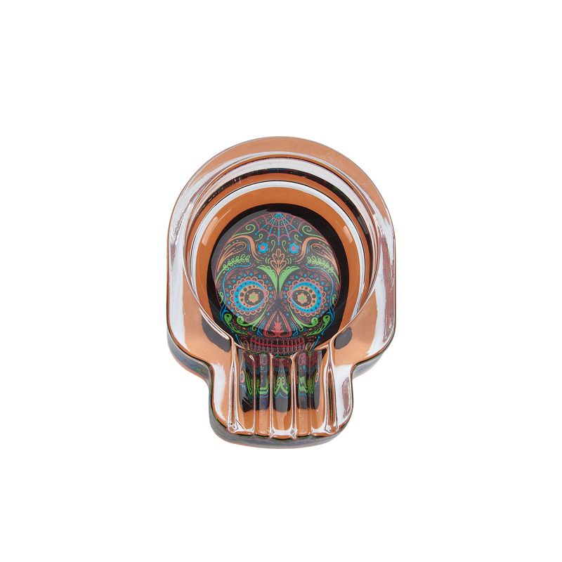 CH SKULL GLASS ASHTRAY DL-6
