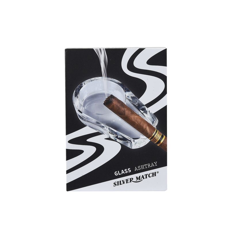 CH CIGAR GLASS ASHTRAY WHITE GB DL-1
