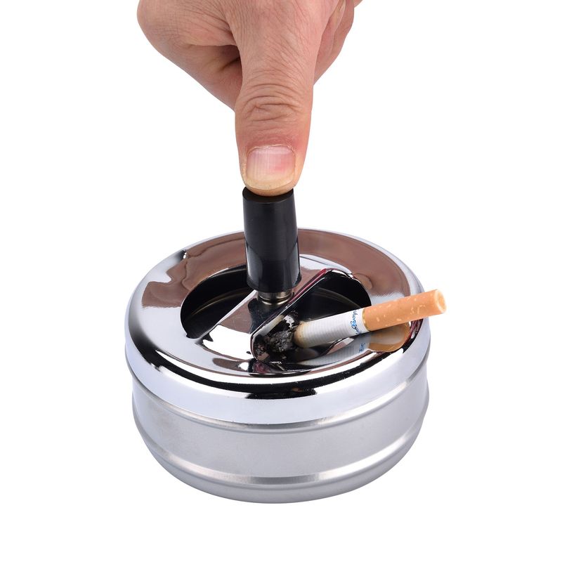 CHAMP METAL PUSH ASHTRAY 9CM