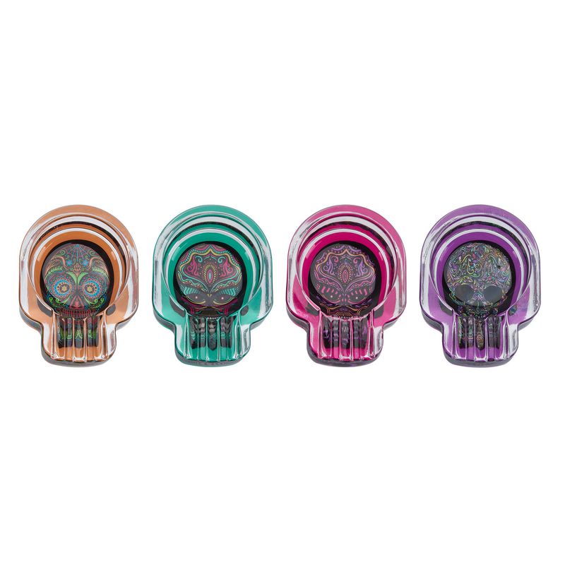 CH SKULL GLASS ASHTRAY DL-6 