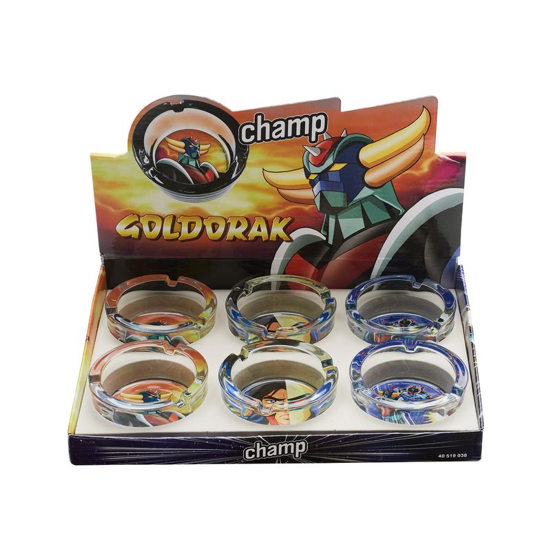 CH GOLDORAK ROUND GLASS ASHTRAY DL-6