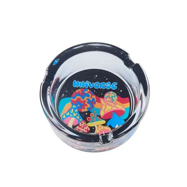 CH MUSHROOM ROUND GLASS ASHTRAY DL-6