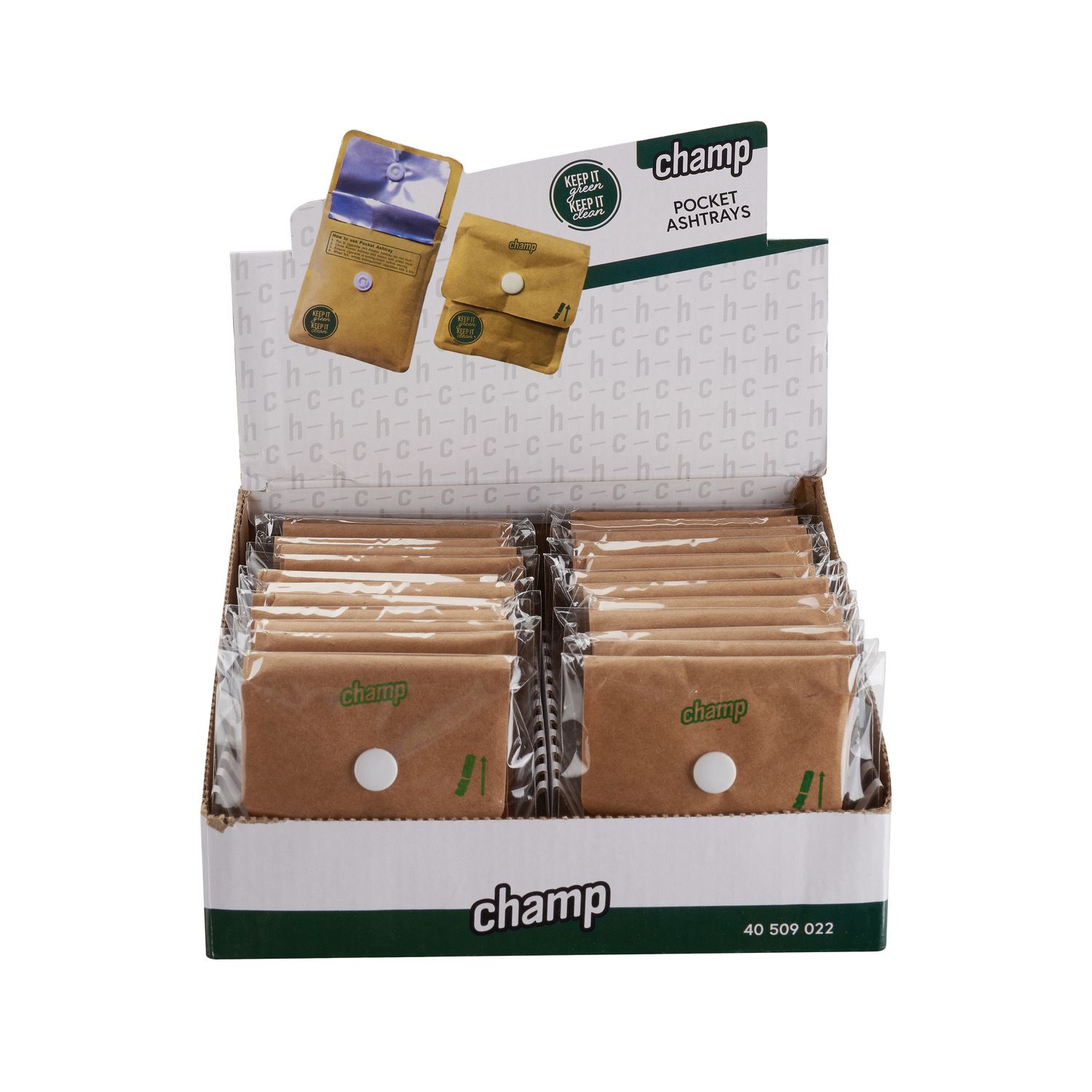 CHAMP RECYCLE.KRAFT PAPIER ASHTRAY-DL-24 