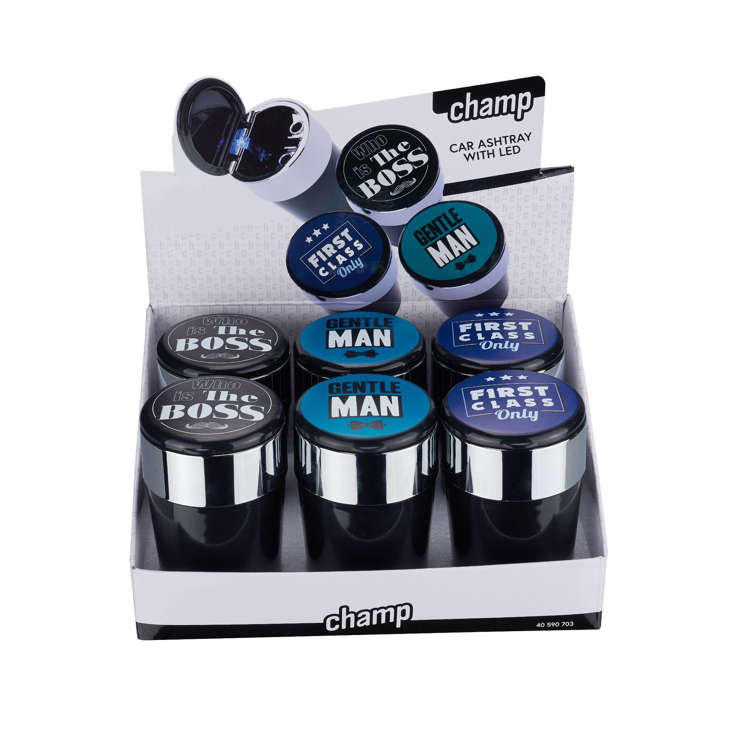 CHAMP BIG BOSS CAR ASHTRAY WITH LED DL6 