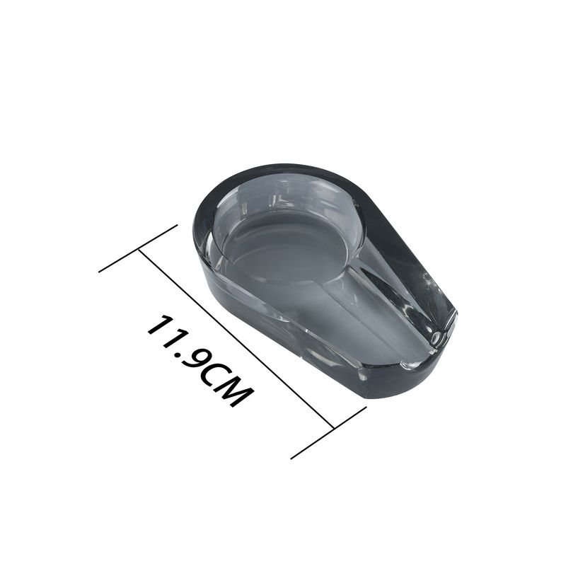 CH CIGAR GLASS ASHTRAY BLK GB DL-1 