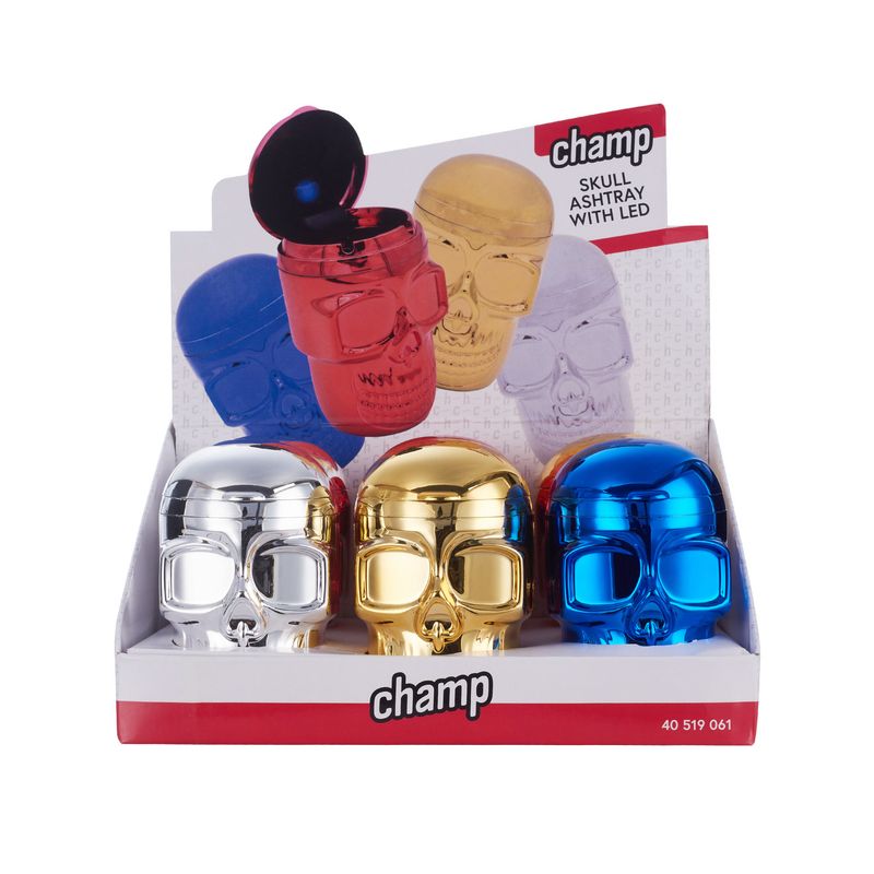 CHAMP SKULL ASHTRAY LED DL-6 