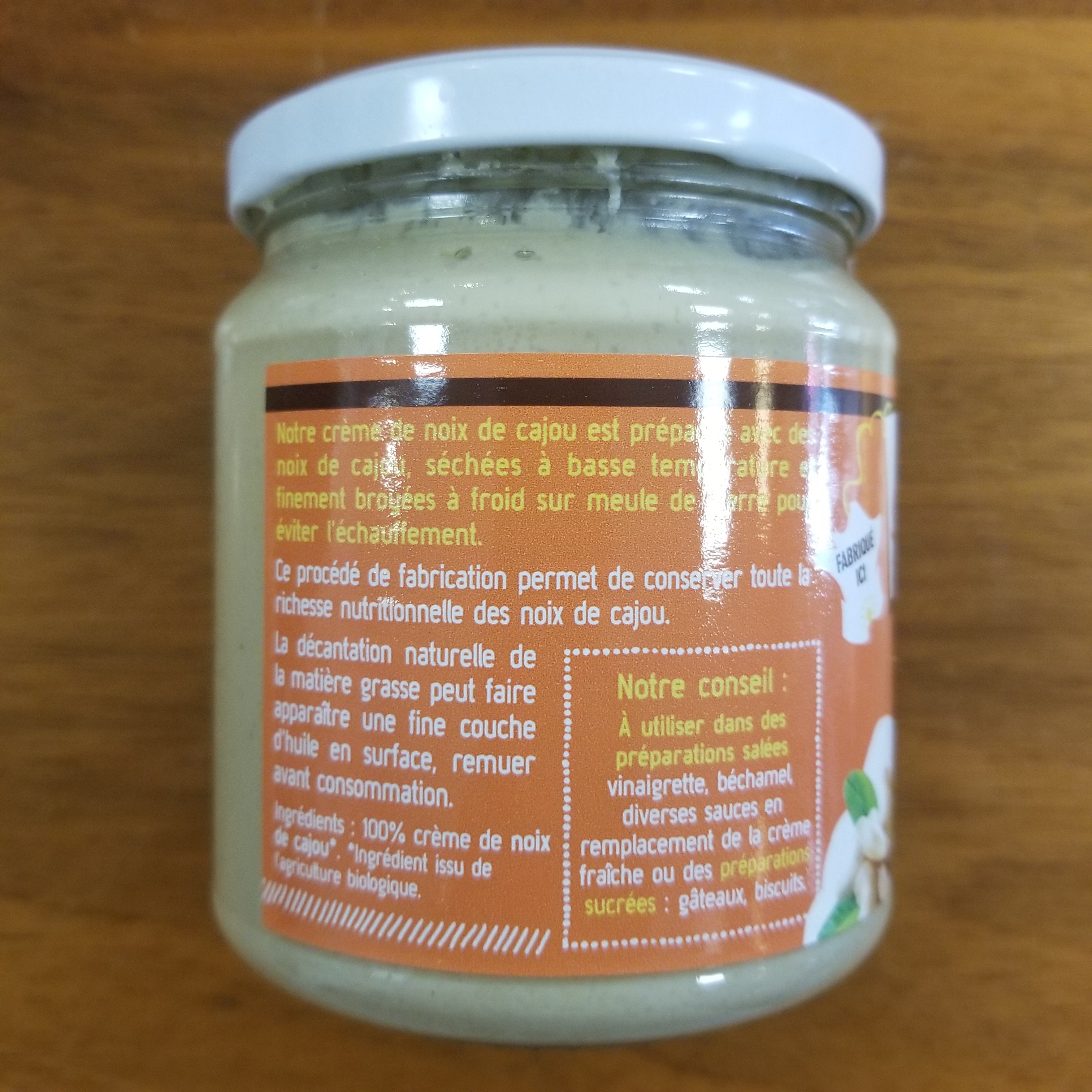 Crème de noix de cajou