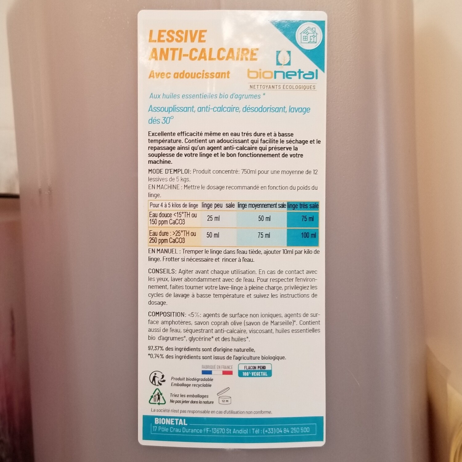 1kg de Lessive agrumes