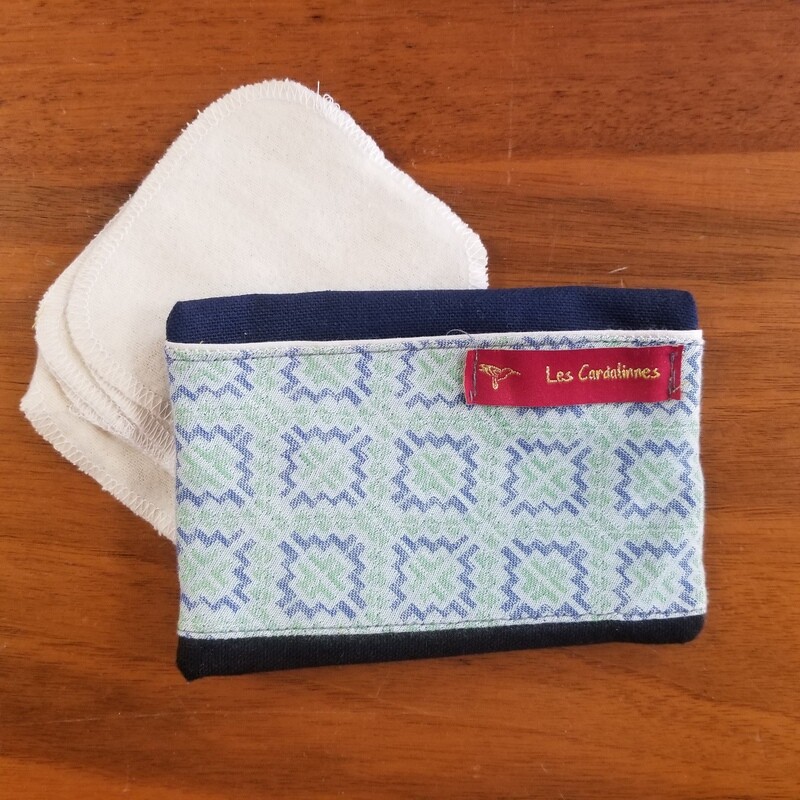 Lingettes lavables avec étui