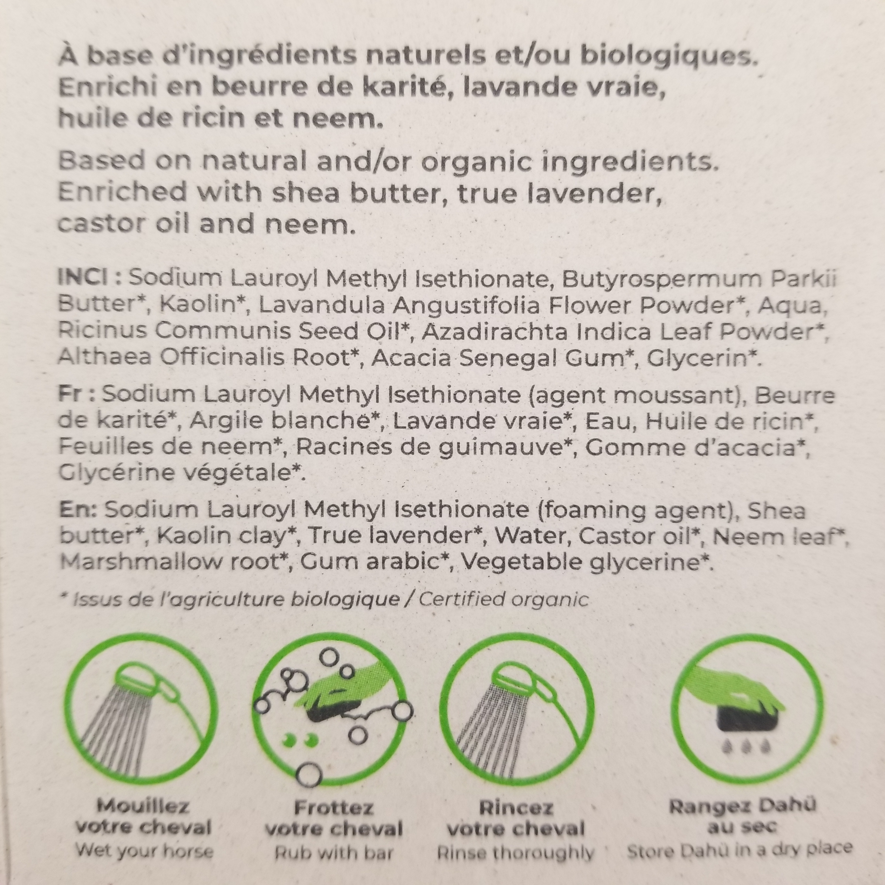 Shampoing naturel pour chevaux